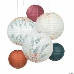 Best Pirce 😍 12" - 16" Sweet Fall Hanging Paper Lantern Assortment - 6 Pc. 🛒