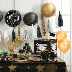 Best Sale 🤩 12" Solid Color Paper Lanterns - 6 Pc. 😉 -Outlet Engagement Party Decorations Store 12 gold hanging paper lanterns 6 pc 3 9165 a02