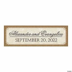 Budget ❤️ Burlap & Lace Look Rustic Wedding Custom Banner - Small 😍