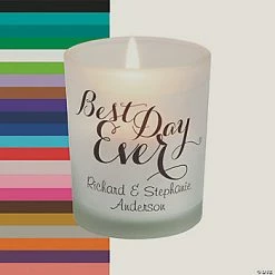 Best deal 🤩 Personalized Best Day Ever Votive Candle Holders - 12 Pc. ⌛