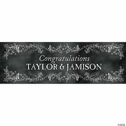 Best Sale 🥰 Chalkboard Floral Wedding Custom Banner - Small 🌟