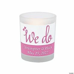 Best Pirce 🎉 Personalized We Do Votive Candle Holders - 12 Pc. ✔️