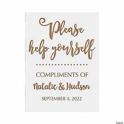 Buy 🧨 Personalized Help Yourself Wedding Sign ✨