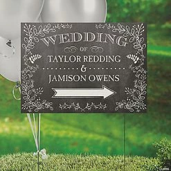 Discount ⌛ Personalized Chalkboard Floral Yard Sign 😉