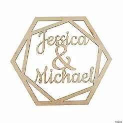 Budget ⌛ Personalized Geometric Text Cutout Sign ✔️