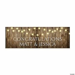 Budget ⭐ Personalized Rustic Wedding Banner - Small 🛒