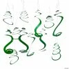 Discount ✔️ Solid Color Hanging Swirl Decorations - 12 Pc. 🔥