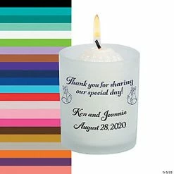 Deals 👍 Personalized Share Our Day Wedding Votive Candle Holders - 12 Pc. 😀
