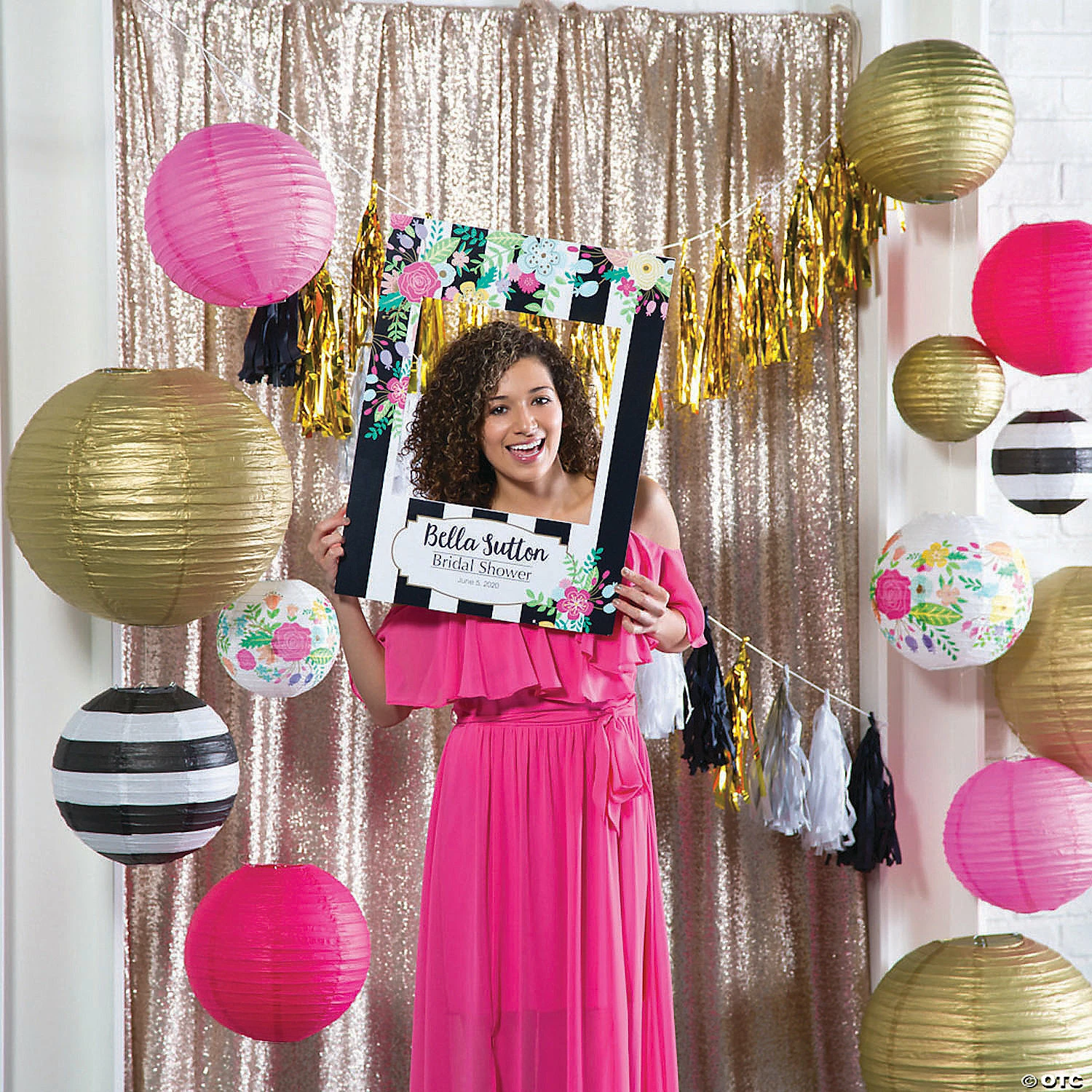 Deals ๐ Black & White Stripe Bridal Shower Paper Lanterns - 6 Pc. ๐ 2 Deals ๐ Black & White Stripe Bridal Shower Paper Lanterns - 6 Pc. ๐ - Image 2