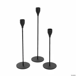Wholesale ✔️ Black Candle Holder Set - 3 Pc. 🤩