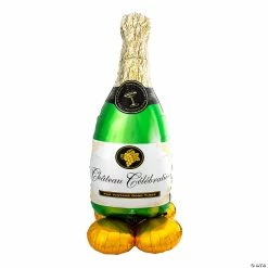 Cheap ⌛ Bubbly Wine Bottle 60" Mylar Balloon 🔔