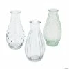New 😉 Clear Vintage Bud Glass Vase Set - 3 Pc. 🌟
