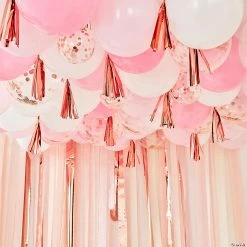 Budget 🌟 Ginger Ray Blush, White & Rose Gold Balloon Ceiling Kit 🤩
