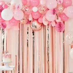 Best deal 💯 Ginger Ray Pink Honeycomb & Paper Fan with Latex Balloons Garland - 97 Pc. ❤️