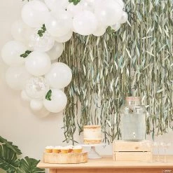 Wholesale 🧨 Ginger Ray White Balloon Arch with Eucalyptus Sprigs - 52 Pc. ❤️