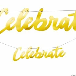 Deals 🥰 Gold Celebrate Garland ⌛