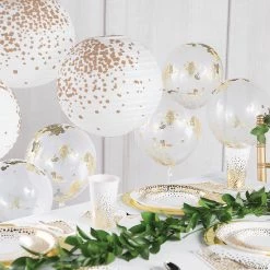 Promo ❤️ Confetti 12" Latex Balloons - 12 Pc. 🧨 -Outlet Engagement Party Decorations Store gold confetti 12 latex balloons 12 pc 13774938 a02