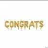 Outlet ⭐ Gold Congrats 16" Mylar Balloon Banner ❤️
