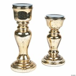 Buy ๐คฉ Gold Mercury Candle Holder Set - 2 Pc. ๐