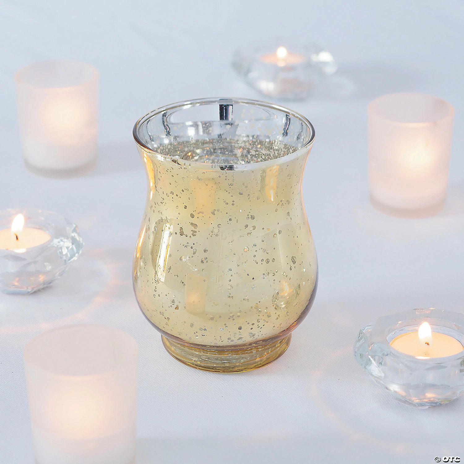 Wholesale 🛒 Gold Mercury Hurricane Glasses - 2 Pc. 😉 2 Wholesale 🛒 Gold Mercury Hurricane Glasses - 2 Pc. 😉 - Image 2