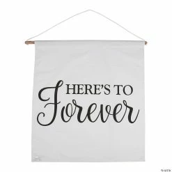Coupon 👏 Here's to Forever Wedding Cotton Banner 💯