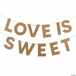 Brand new 🎁 Love Is Sweet Kraft Paper Garland - 2 Pc. ⭐
