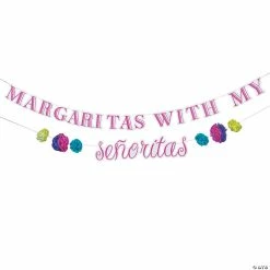 Top 10 ❤️ Margaritas with My Senoritas Garland Banner - 2 Pc. 😍