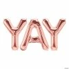 Budget 😀 Rose Gold YAY Balloon Kit - 3 Pc. 😍
