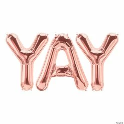 Budget 😀 Rose Gold YAY Balloon Kit - 3 Pc. 😍