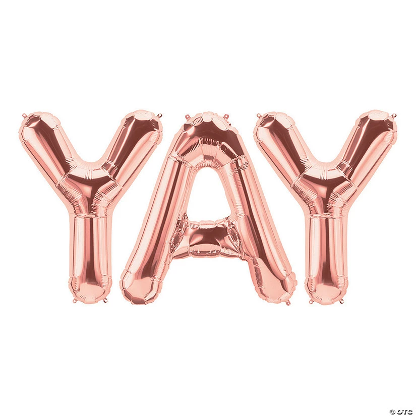 Budget π Rose Gold YAY Balloon Kit - 3 Pc. π 1 Budget π Rose Gold YAY Balloon Kit - 3 Pc. π