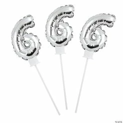 Discount 🤩 Self-Inflating Number 6 6" Mylar Balloons - 6 Pc. ✨