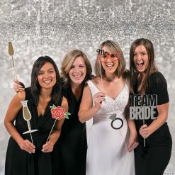 Best reviews of 💯 Sparkling Silver Vinyl Backdrop - 3 Pc. ✔️ -Outlet Engagement Party Decorations Store sparkling silver vinyl backdrop 3 pc 13676372 a03