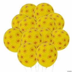 Promo ✔️ Sunflower Party 11" Latex Balloons - 24 Pc. 👍