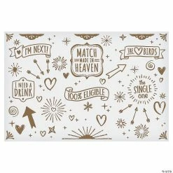 Wholesale 🛒 White & Gold Wedding Photo Booth Plastic Backdrop - 3 Pc. 🔔