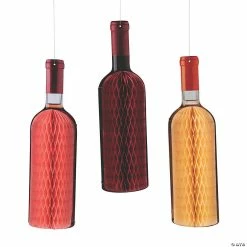 Flash Sale 😉 Wine Bottle-Shaped Hanging Décor - 3 Pc. 😉